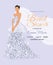 luxurious Bridal Shower invitation card with Bride