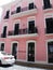 Luxurious bright pink department store perfumery in old town San Juan