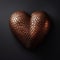 Luxurious Bronze Heart On Dark Background