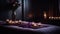 Luxurious candlelit room with relaxing aromatherapy spa treatment generated by AI