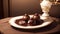 Luxurious Chocolate Covered Dates for World Chocolate Day.AI Generated