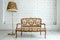Luxurious classical vintage sofa with desk lamp