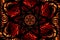 luxurious colourful rose flowers line art pattern of indonesian culture traditional tenun batik ethnic dayak for wallpaper