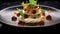 Luxurious Cuisine Exquisite dishes and Caviar on Selective Focus Background