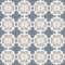 Luxurious, damask-inspired vector pattern with white chrysanthemums repeating seamlessly over dark