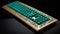 Luxurious Dark Aquamarine And Gold Patterned Keyboard