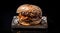 Luxurious Diamond Burger AI Generative Image