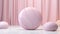 Luxurious Drapery: Playful Minimalism With Pink Marble Balls
