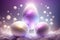 Luxurious Easter background with soft purple light, generative ai