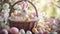 Luxurious Easter Basket with Gourmet Chocolates and Plush Bunny