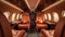 Luxurious empty expensive leather interior, business class, first, in a
