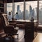 Luxurious Executive Office Photograph with Stunning City View