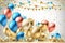 Luxurious festive balloon party design background