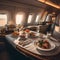 Luxurious first - class airline experience