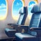 Luxurious First Class Business Seats for Airplane Travel. Generative AI