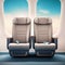 Luxurious First Class Business Seats for Airplane Travel. Generative AI