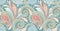 Luxurious floral batik background. Floral decoration curls illustration. Hand drawn paisley pattern elements. Vintage
