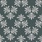 Luxurious floral motif seamless pattern on dark grey background. exotic floral geomatric pattern. ethnic, indian, arabic, turkish
