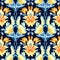 Luxurious Floral Seamless Pattern In Polish Folklore Style