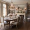Luxurious furnished dining room, glamour dining area, elegant interior design