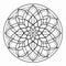 Luxurious Geometry: Circular Flower Coloring Page