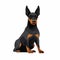 Luxurious Geometry: Doberman Pinscher Design Vector Illustration