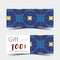 Luxurious gift vouchers set. Colorful design, on white background.