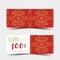 Luxurious gift vouchers set. Colorful design, on white background.