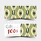 Luxurious gift vouchers set. Colorful design, on white background.