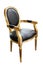 Luxurious golden chair