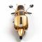 Luxurious Golden Matte Moped Cabriolet In Hdr 4k Resolution