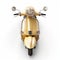 Luxurious Golden Matte Moped Cabriolet In Hdr 4k Resolution
