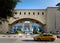 The luxurious grand entrance of the expensive MÃ¶venpick Hotel on the main street in Sousse