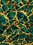 Luxurious Green and Gold Vein Marble Seamless Pattern