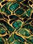 Luxurious Green and Gold Vein Marble Seamless Pattern