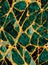 Luxurious Green and Gold Vein Marble Seamless Pattern