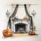 Luxurious Halloween Fireplace Design With Minimalist Staging