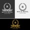 Luxurious hotel Coat of arms gold colored round royalty classic symbol template