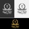 Luxurious hotel Coat of arms gold colored round royalty classic symbol template