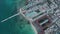 Luxurious hotels and holiday resorts in Playa del Carmen, Mexico. Stunning aerial view