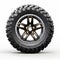 Luxurious Hyper-realistic Off Road Tire Design On White Background