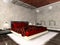 Luxurious interior of bedroom