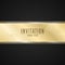 Luxurious invitation. Golden ribbon banner on a black background with a pattern of mesh. Realistic gold strip with an inscription.