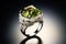 Luxurious Jewelry Rings in Elegant Display on Black Background