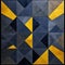 Luxurious Leatherhide Wall Hangings With Blue And Yellow Triangles