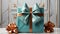 Luxurious Leatherworking Paper Gift With Aqua Blue Bow