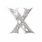 Luxurious Letter X Logo With Pearls, Diamonds, And Crystals