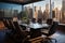 Luxurious Mahogany Boardroom: Power, Elegance, and Productivity