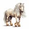 Luxurious Mane And Tail Clip Art Of Vanner Draft Horses And Elephants