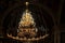 Luxurious massive golden chandelier